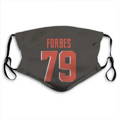 Cleveland Browns Drew Forbes Jersey Name and Number Face Mask - Brown