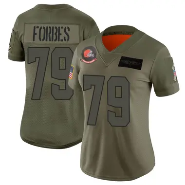 Women's Nike Cleveland Browns Drew Forbes 2019 Salute to Service Jersey - Camo Limited