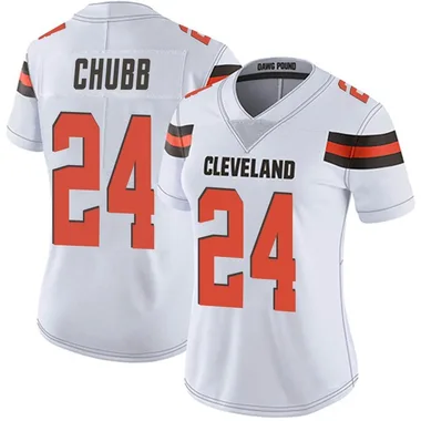 nick chubb white jersey