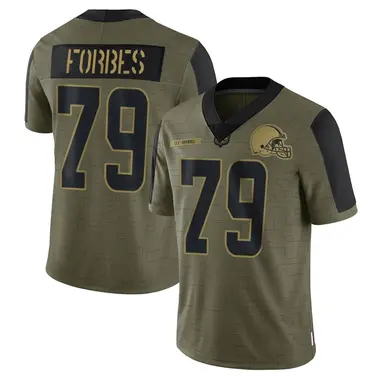 Youth Nike Cleveland Browns Drew Forbes 2021 Salute To Service Jersey - Olive Limited